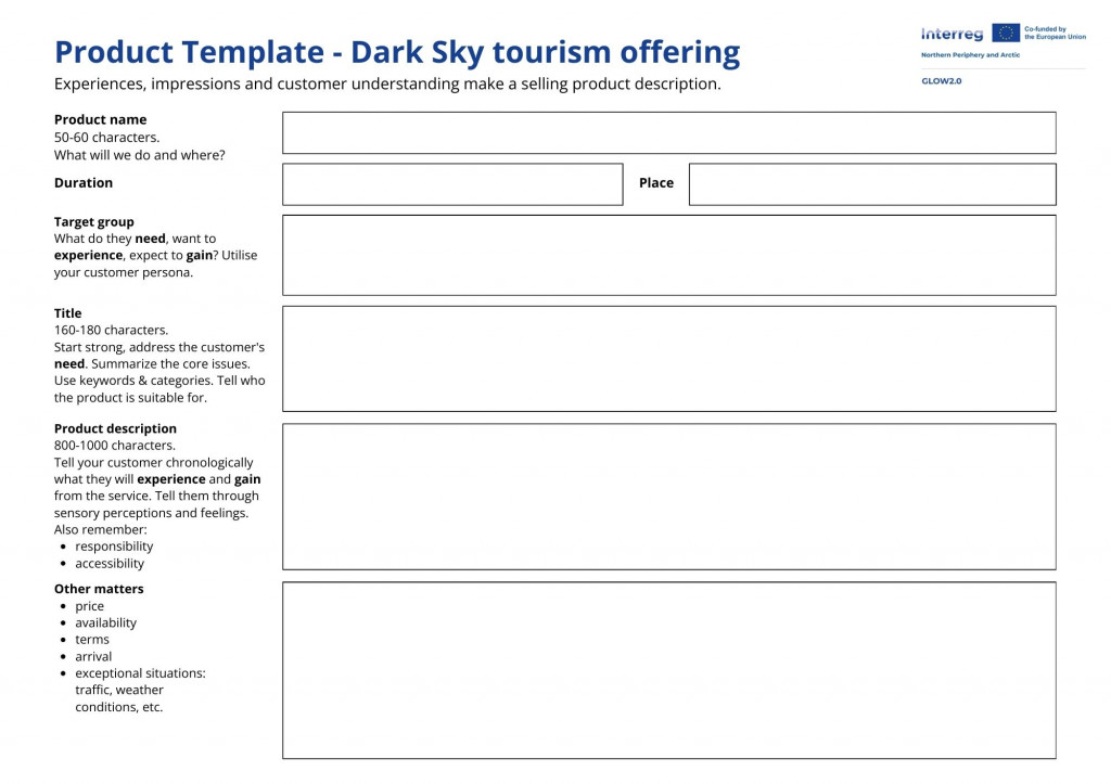Service design product template
